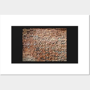 Old crumbly brick wall Posters and Art